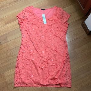 Tiana B Coral Flower Dress